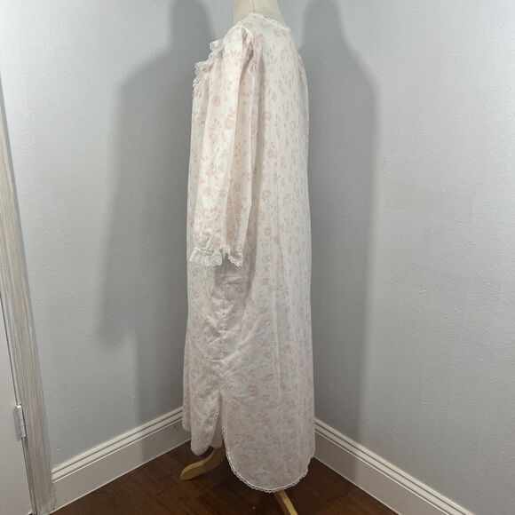 Vtg Take Nine Dress Womens L Floral Maternity Wear Lace Fairycore 90s Made USA - Picture 3 of 12